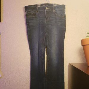 Express Jeans Barely Boot Low Rise